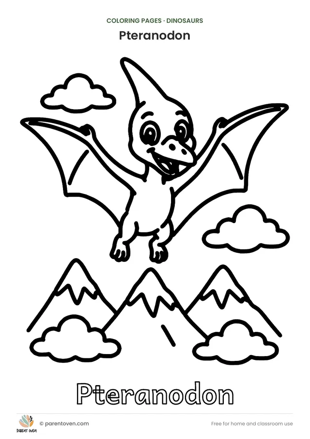 Pteranodon coloring page