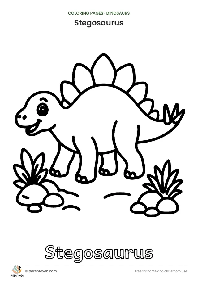 Stegosaurus coloring page