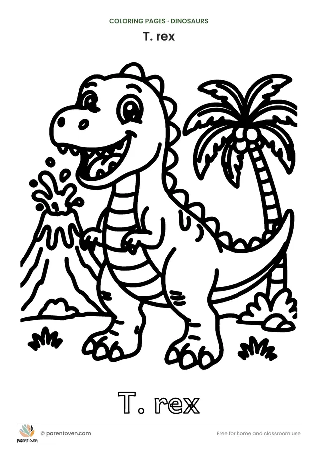 T. rex coloring page