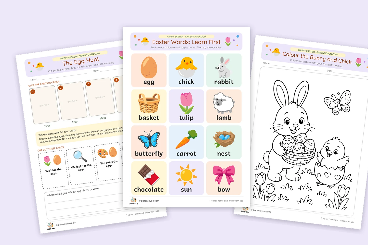 Easter worksheets for kids