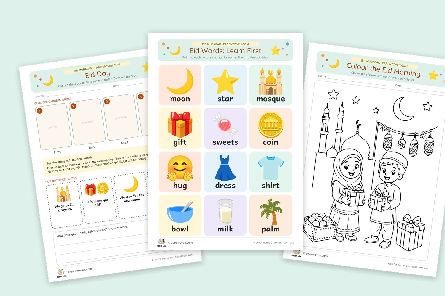 Eid al-Fitr worksheets for kids