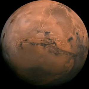 Reddish-brown planet Mars