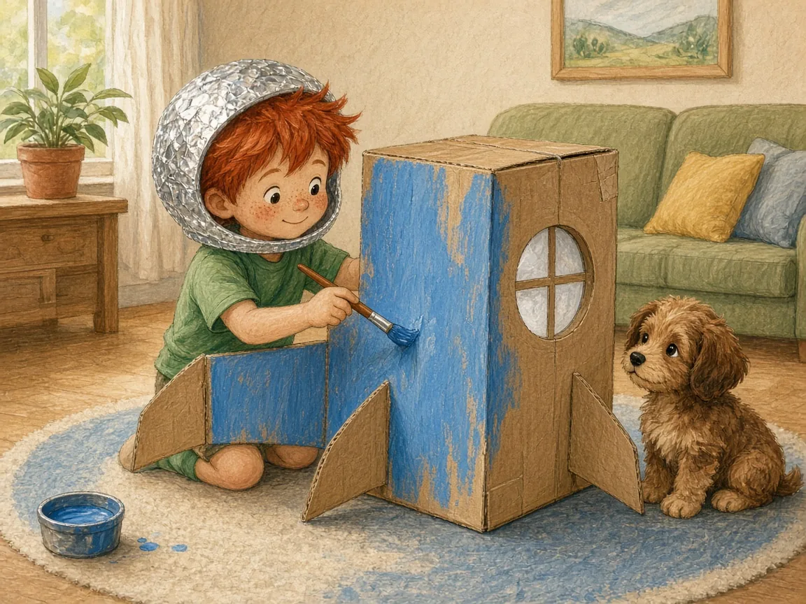Ollie’s Cardboard Rocket picture story cover