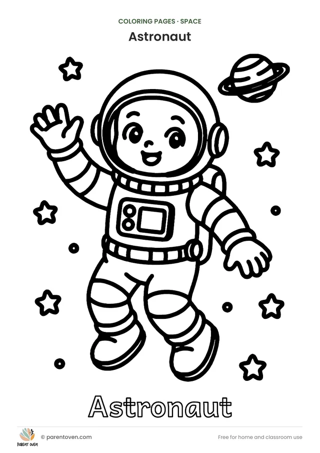 Astronaut coloring page